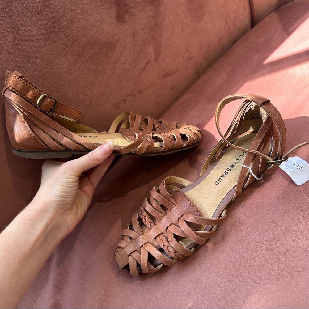 Lucky Brand Brown Strappy Sandals